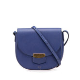 セリーヌ トロッター 斜め掛け ショルダーバッグ ブルー レザー レディース CELINE 【中古】